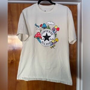 Converse All Star T-Shirt with Colorful Mushroom Design